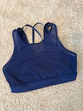 aerie Navy Blue Sports Bra, Small